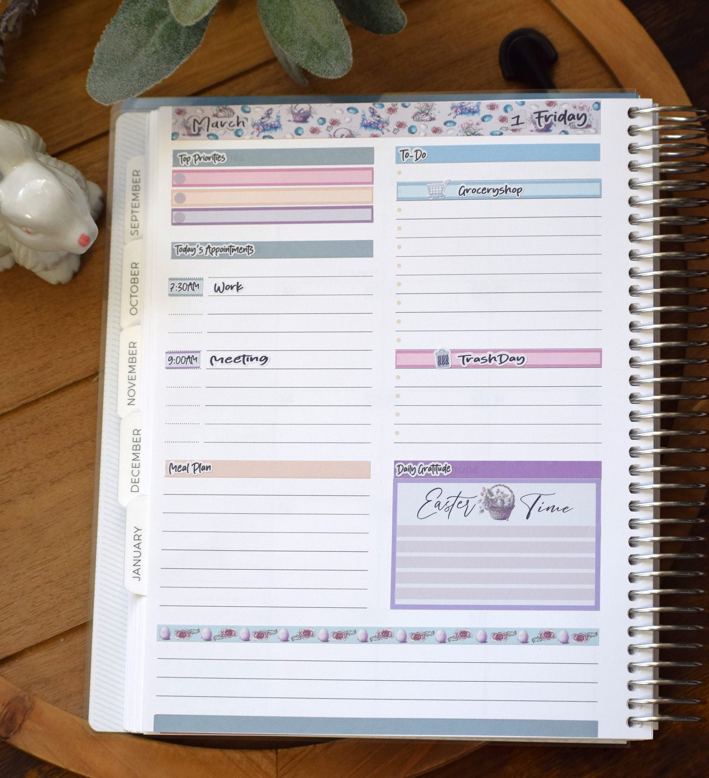 Plum Paper 7x9 Daily Weekly Planner Sticker Kit #3, Easter