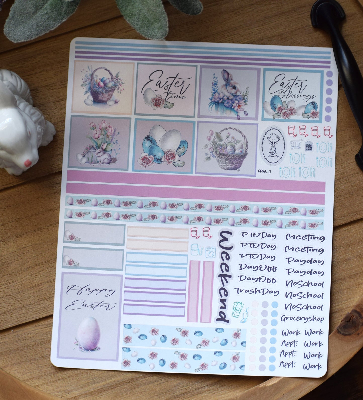 Plum Paper 7x9 ME Weekly Planner Sticker Kit #3, Easter