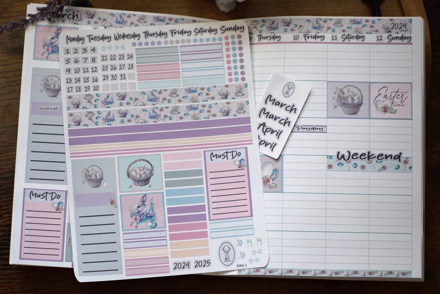 Plum Paper 7x9 ME Weekly Planner Sticker Kit #3, Easter