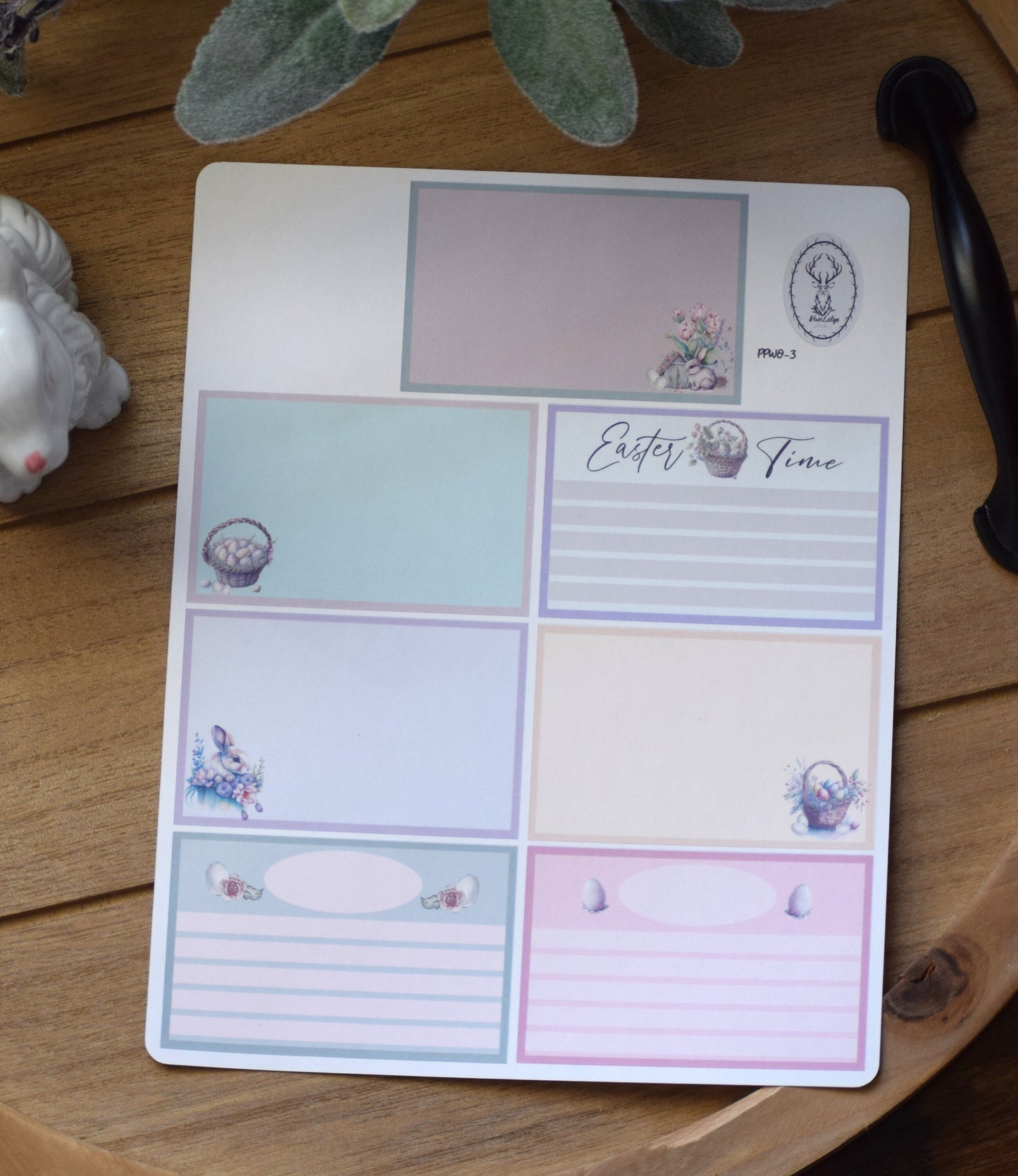 Plum Paper 7x9 Weekly Overview Weekly Planner Sticker Kit #3, Easter