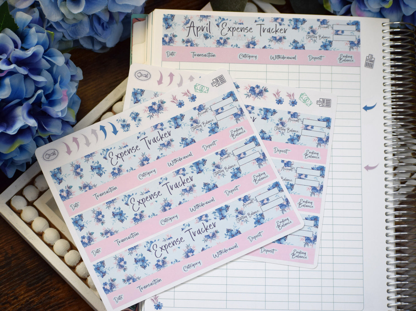 TBM BBP Workbook Sticker Kit, Blue Flower #2