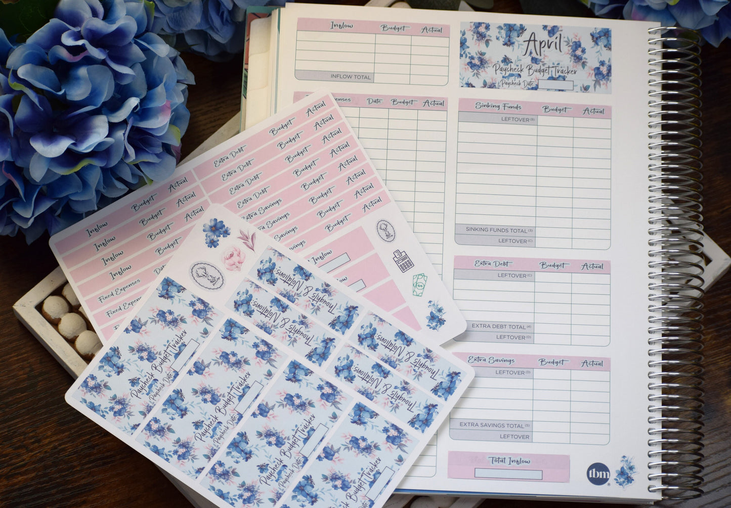 TBM BBP Workbook Sticker Kit, Blue Flower #2