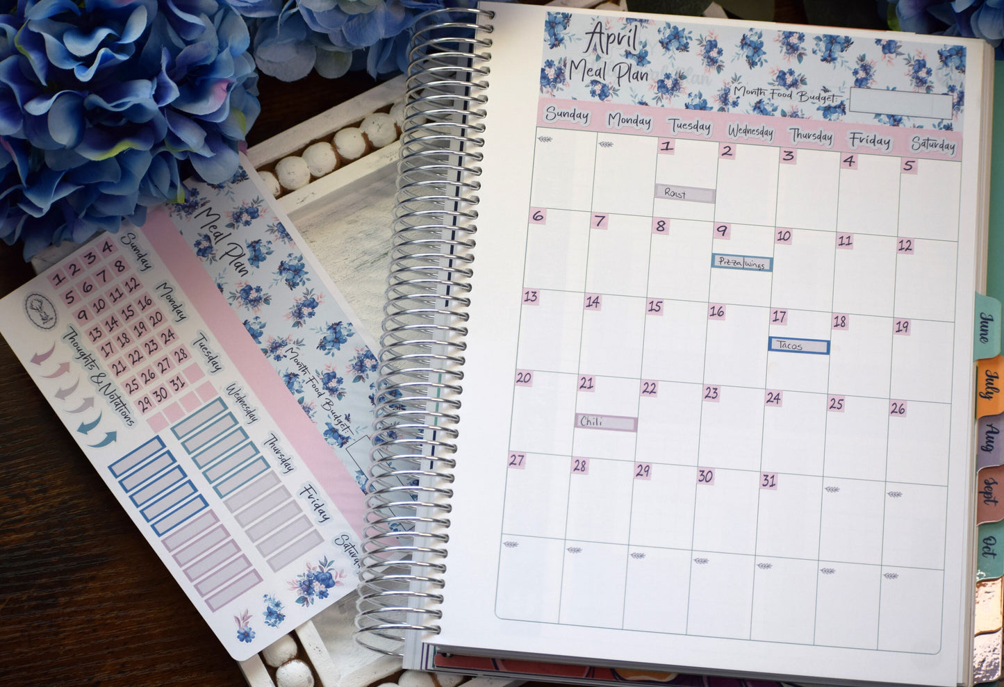 TBM BBP Workbook Sticker Kit, Blue Flower #2