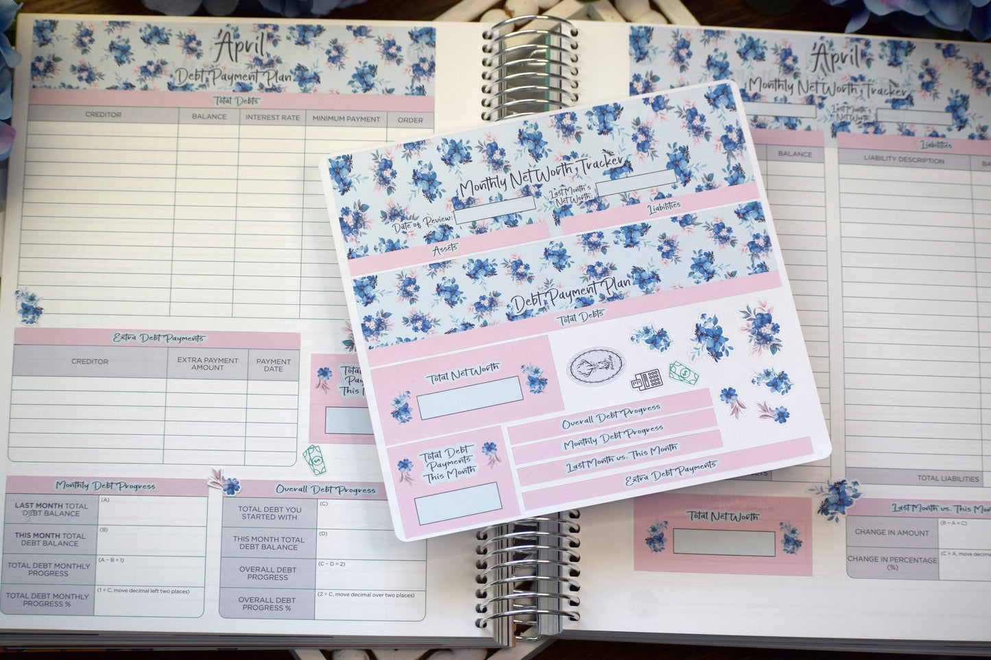 TBM BBP Workbook Sticker Kit, Blue Flower #2