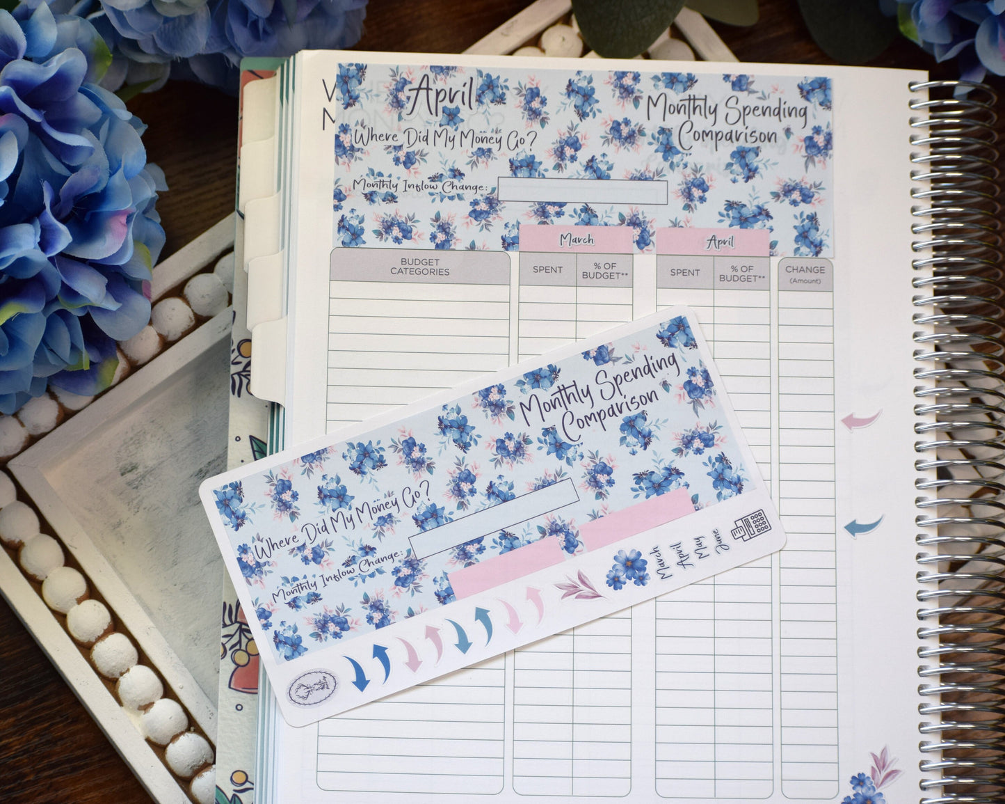 TBM BBP Workbook Sticker Kit, Blue Flower #2