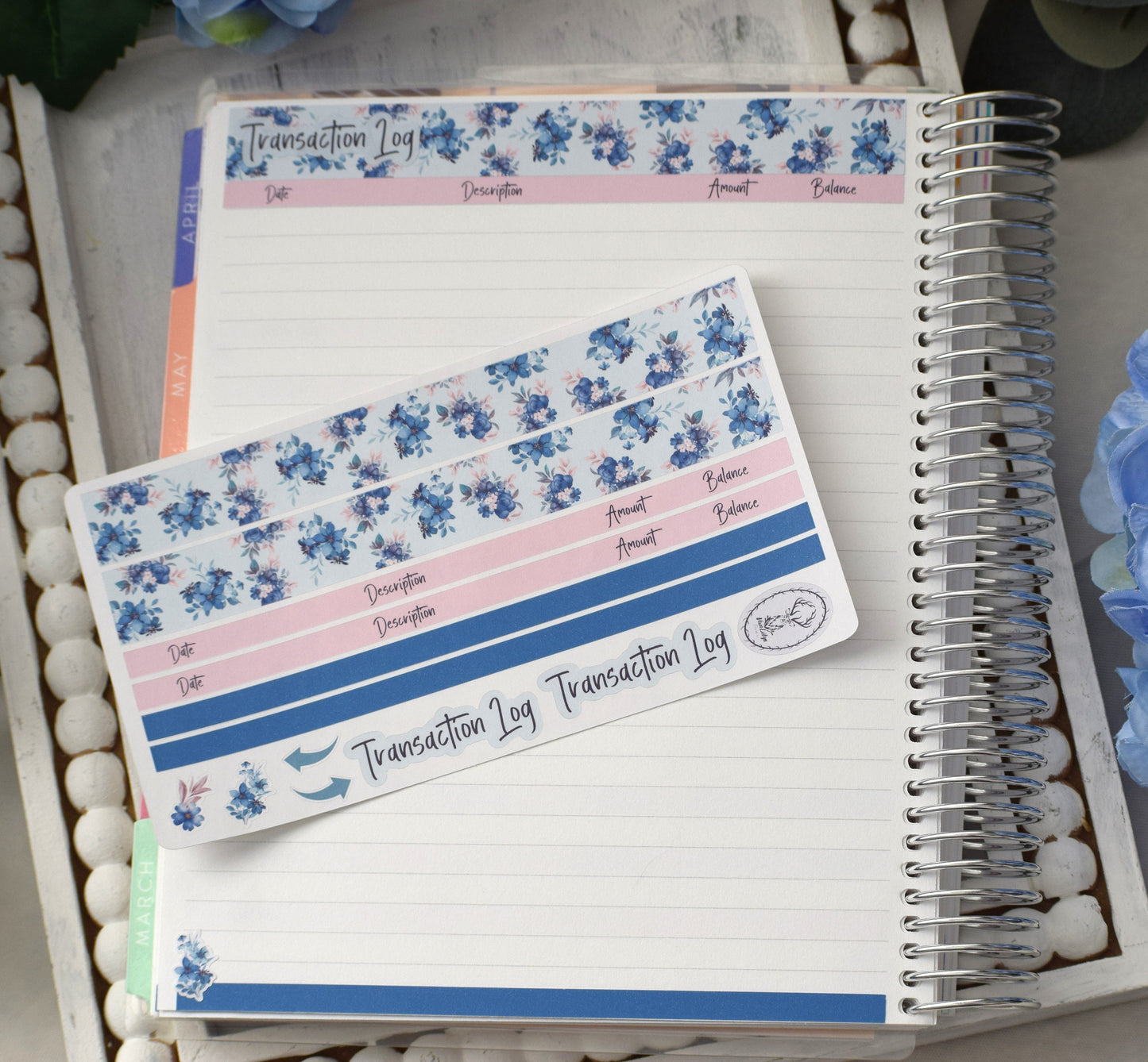 Budget Sticker Kit, Blue Flower