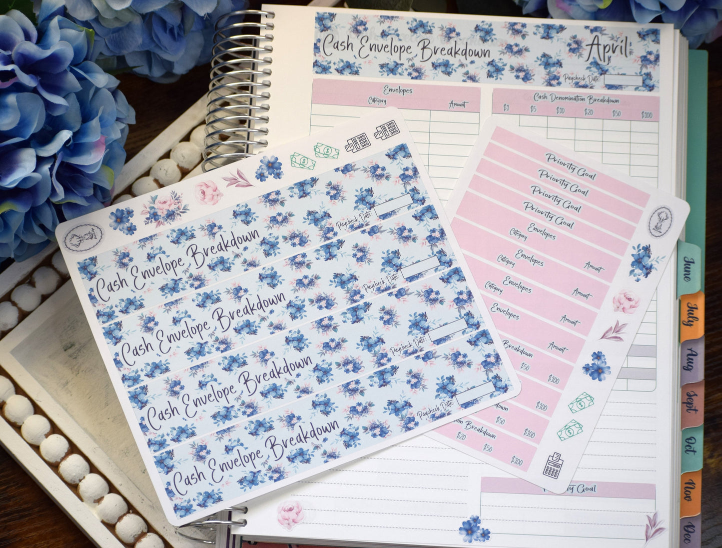 TBM BBP Workbook Sticker Kit, Blue Flower #2