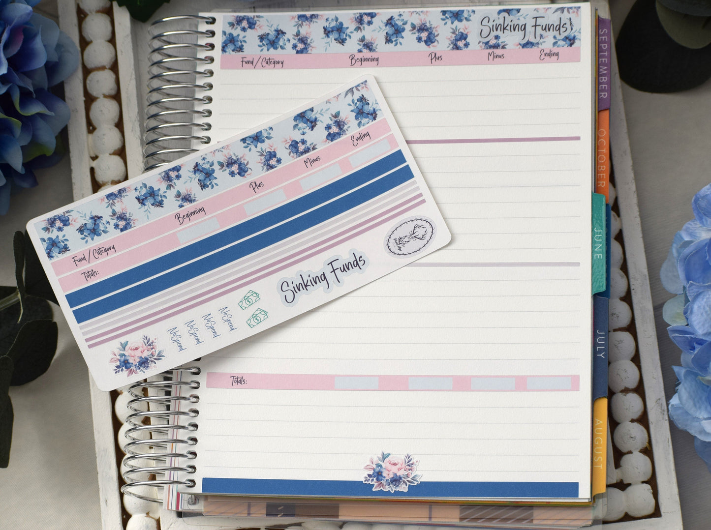 Budget Sticker Kit, Blue Flower