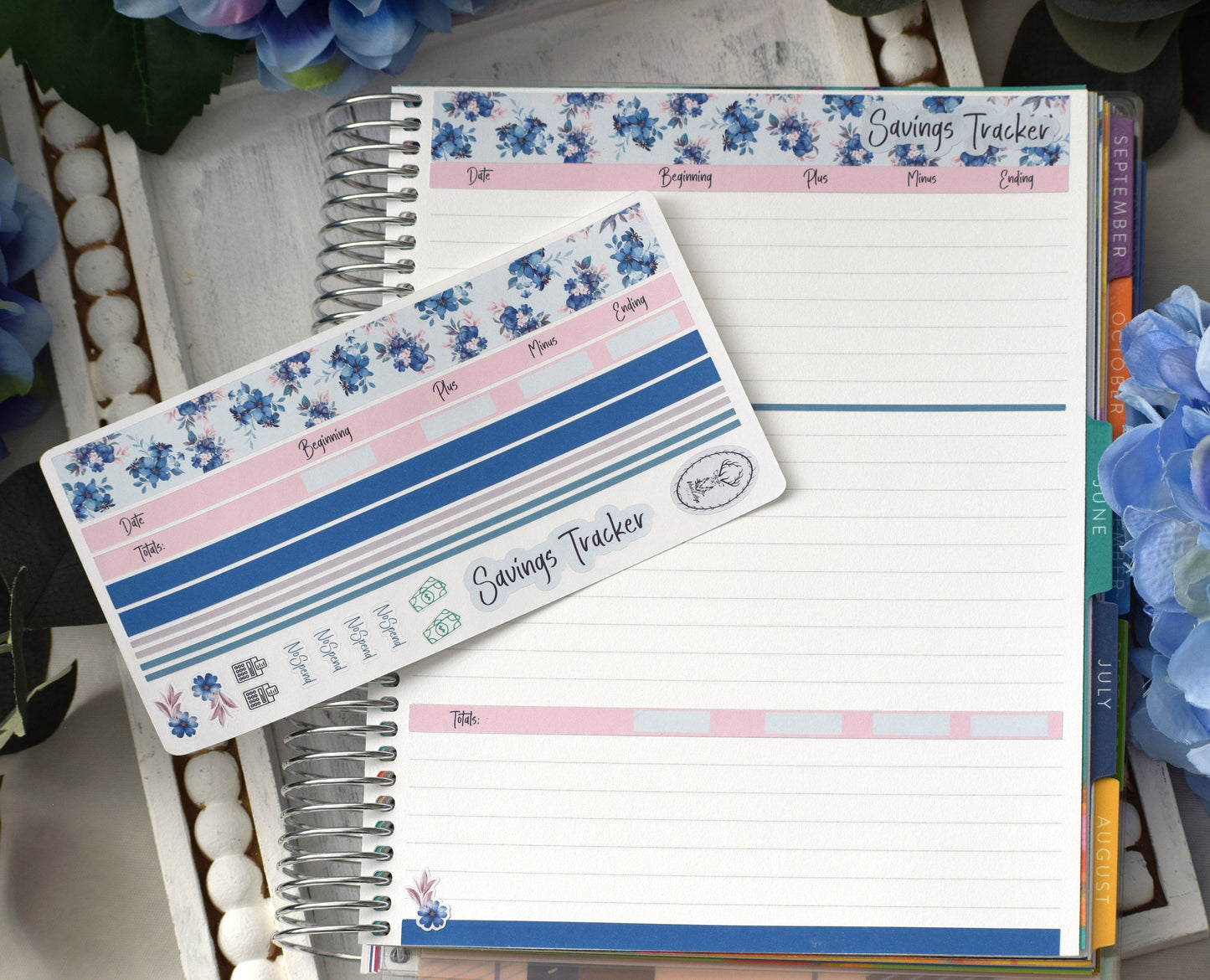 Budget Sticker Kit, Blue Flower