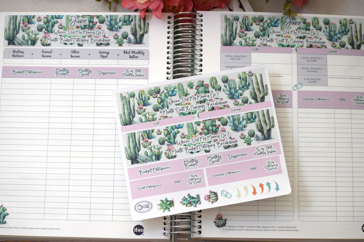 TBM BBP Workbook Sticker Kit, Cactus Galore
