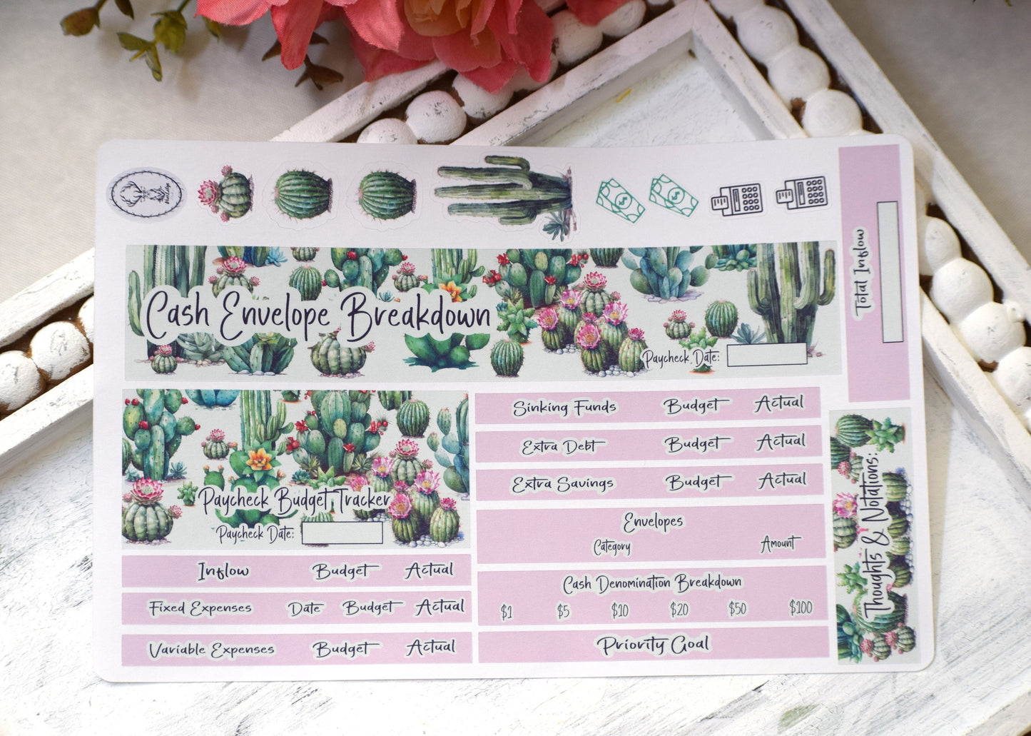 TBM BBP Workbook Sticker Kit, Cactus Galore