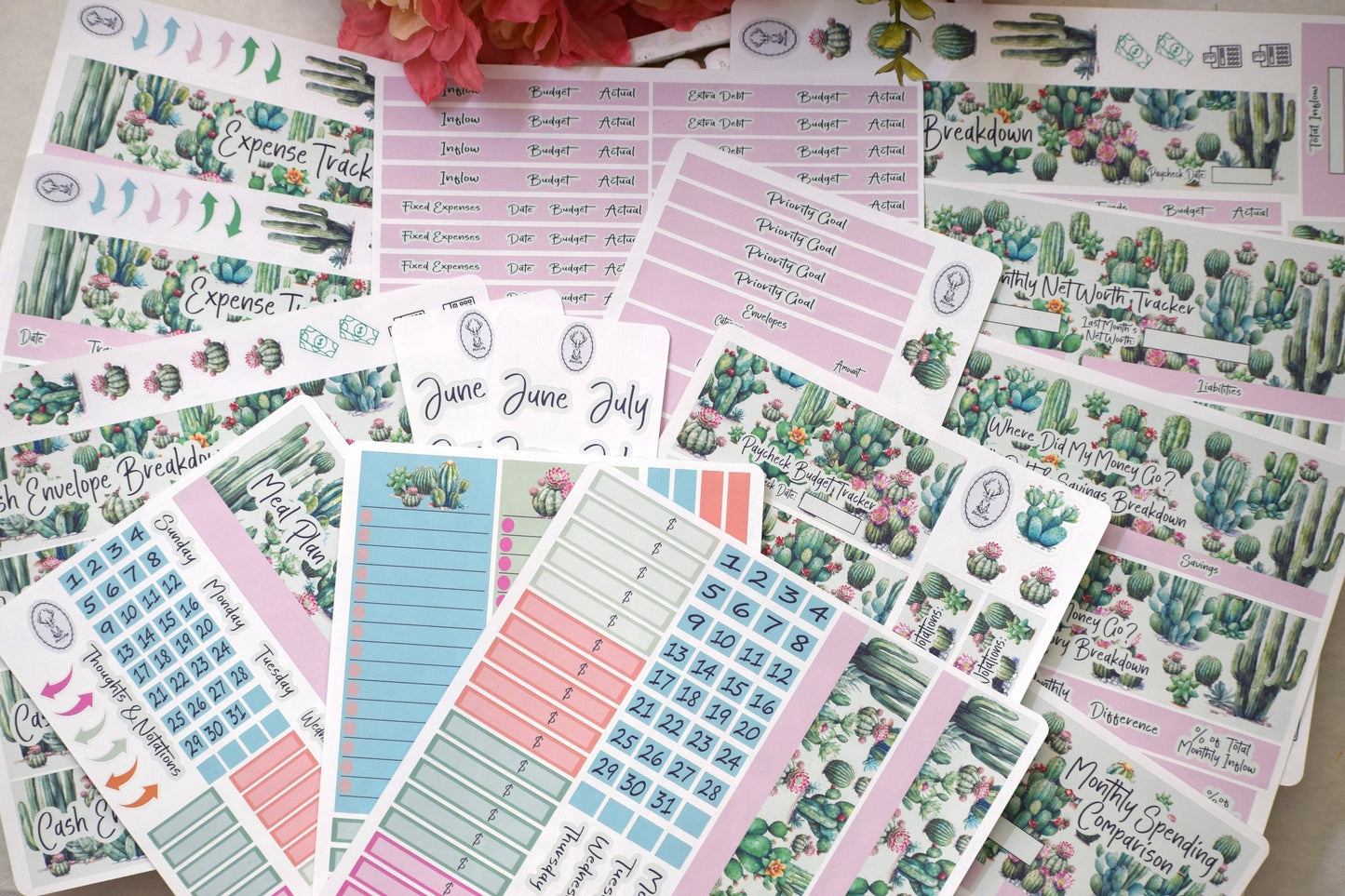 TBM BBP Workbook Sticker Kit, Cactus Galore