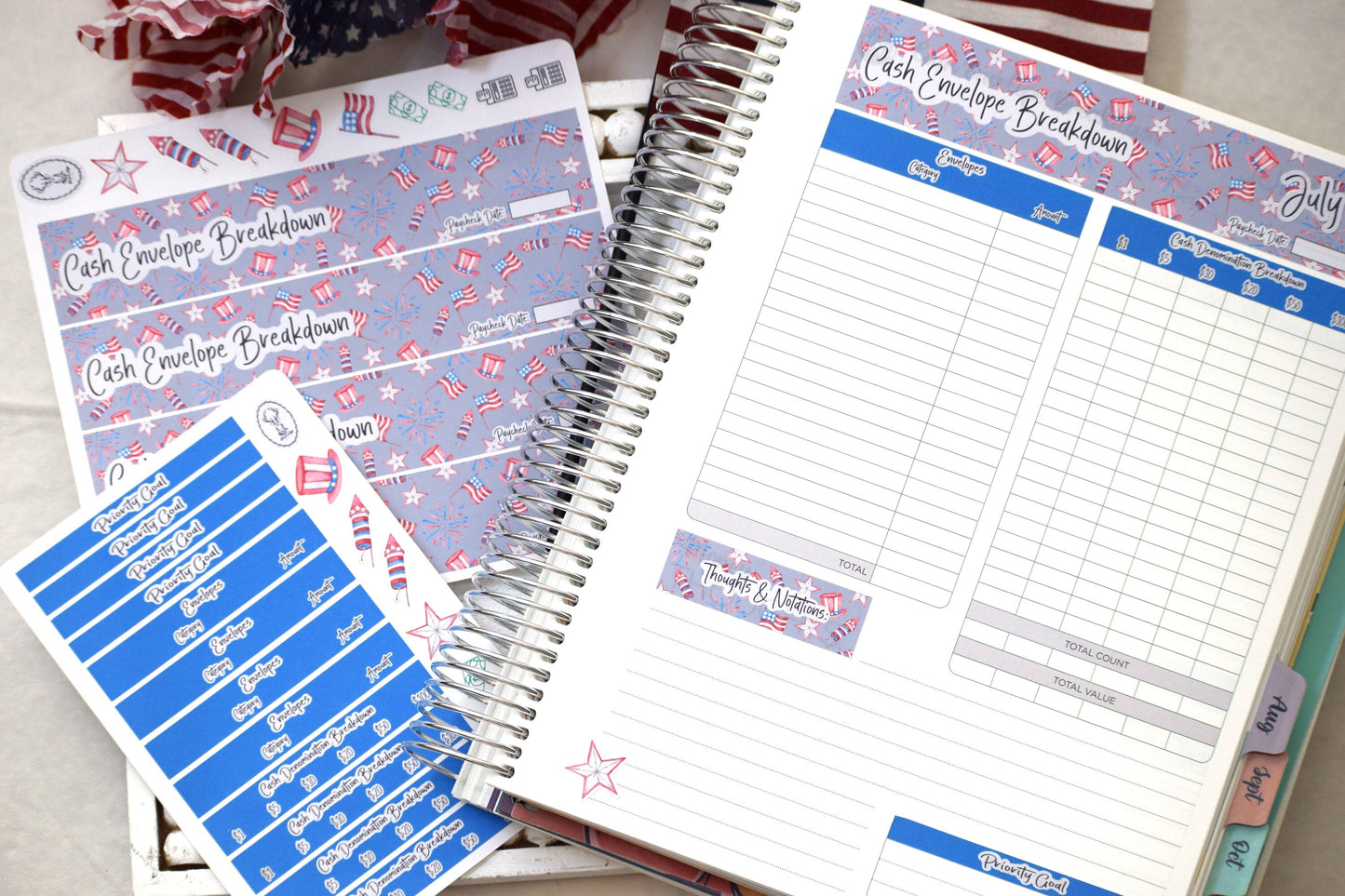 TBM BBP Workbook Sticker Kit, Red, White and Blue