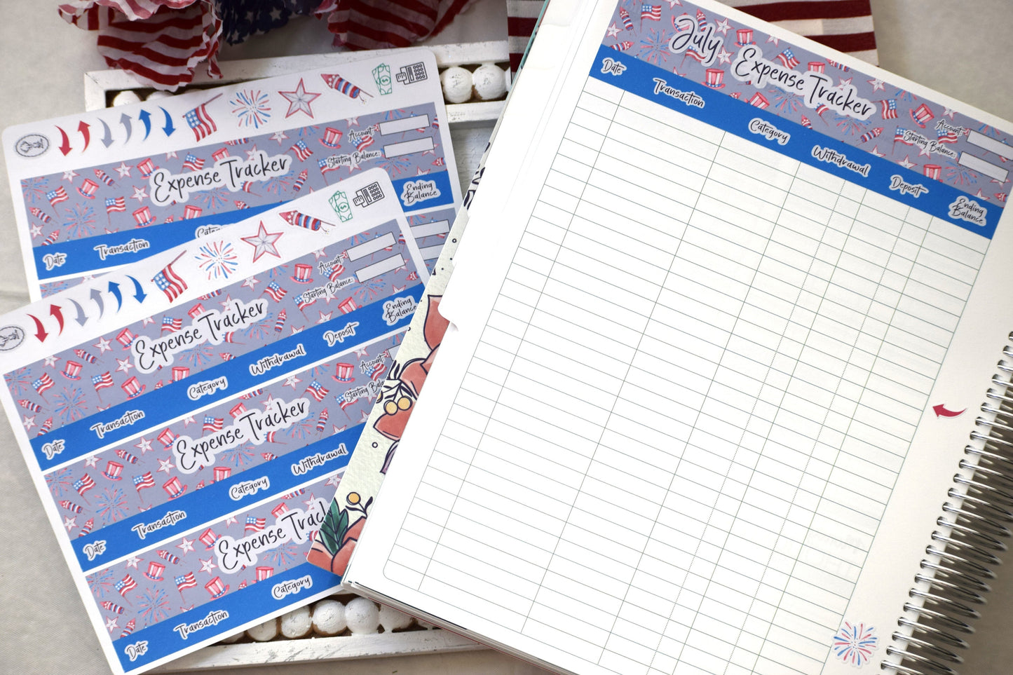 TBM BBP Workbook Sticker Kit, Red, White and Blue