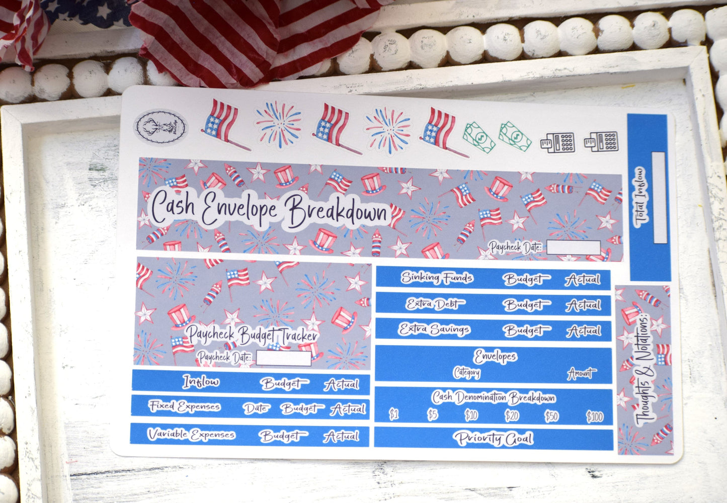 TBM BBP Workbook Sticker Kit, Red, White and Blue