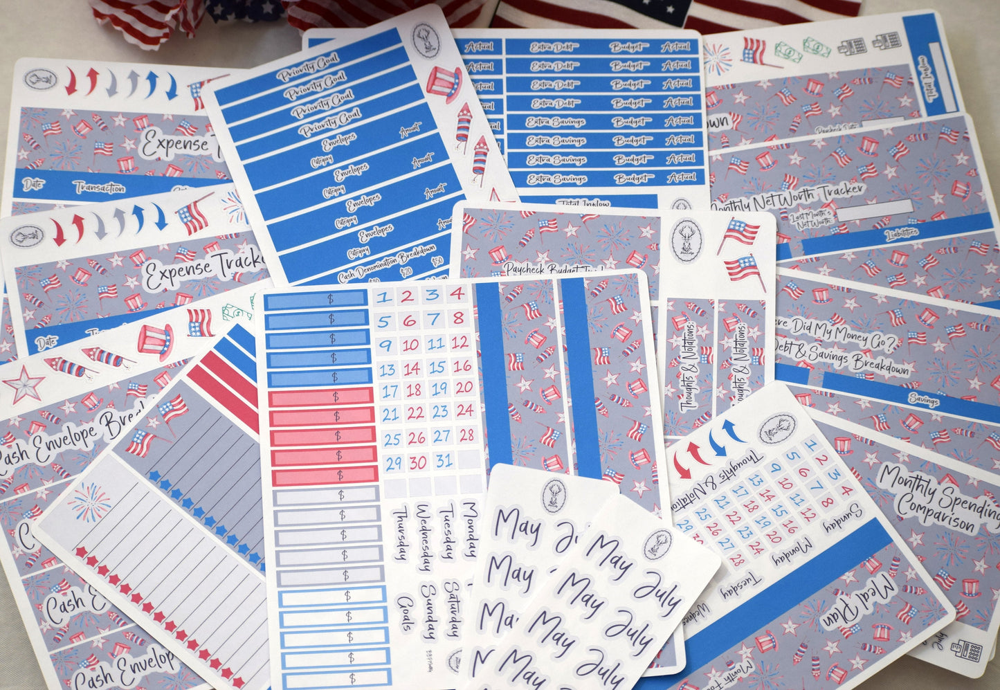 TBM BBP Workbook Sticker Kit, Red, White and Blue