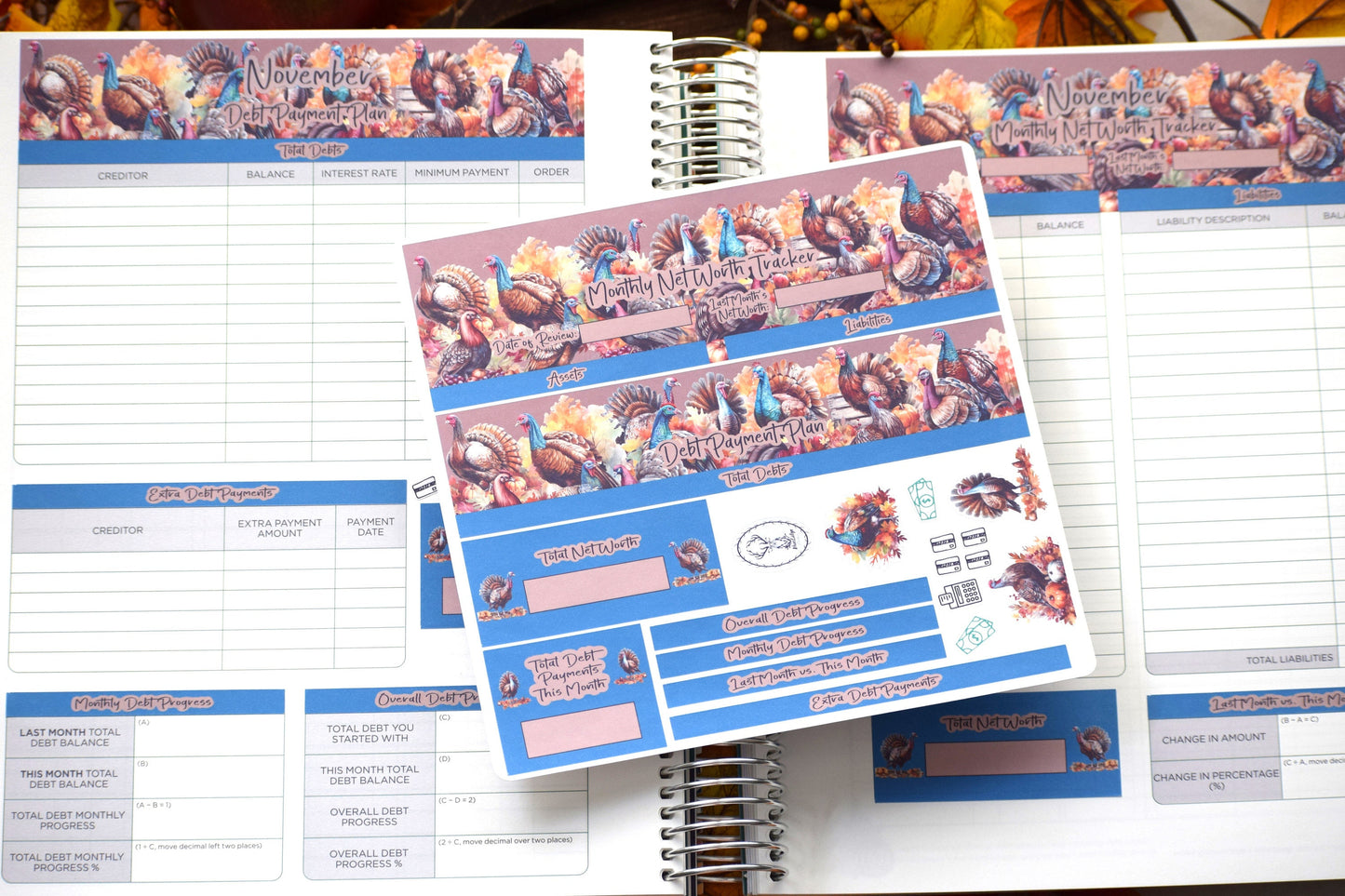 TBM BBP Workbook Sticker Kit, Turkeys!