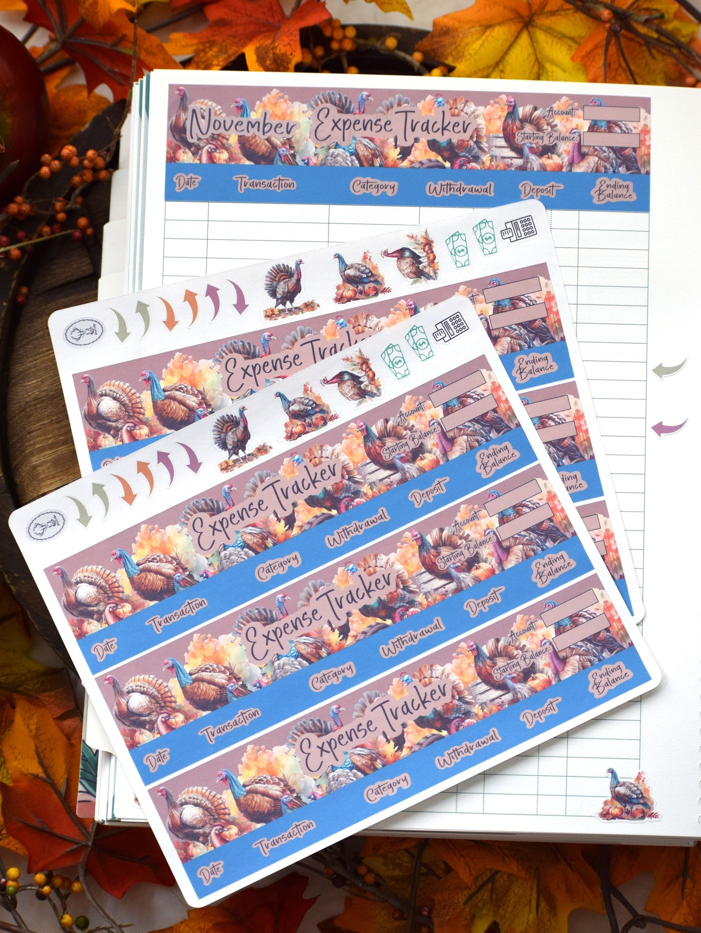 TBM BBP Workbook Sticker Kit, Turkeys!