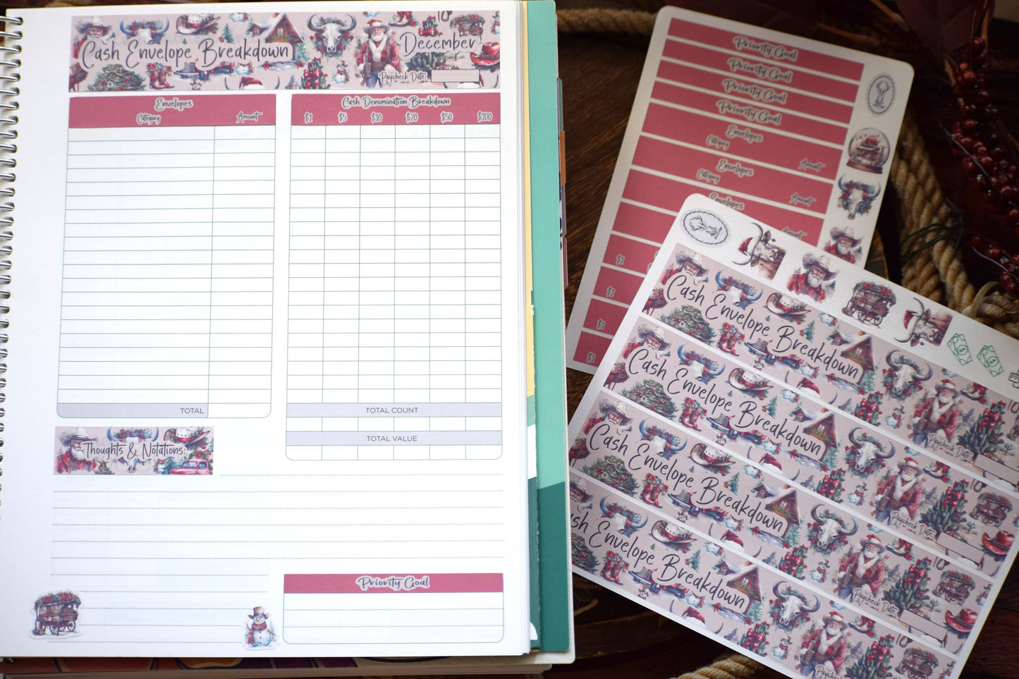 TBM BBP Workbook Sticker Kit, Western Christmas