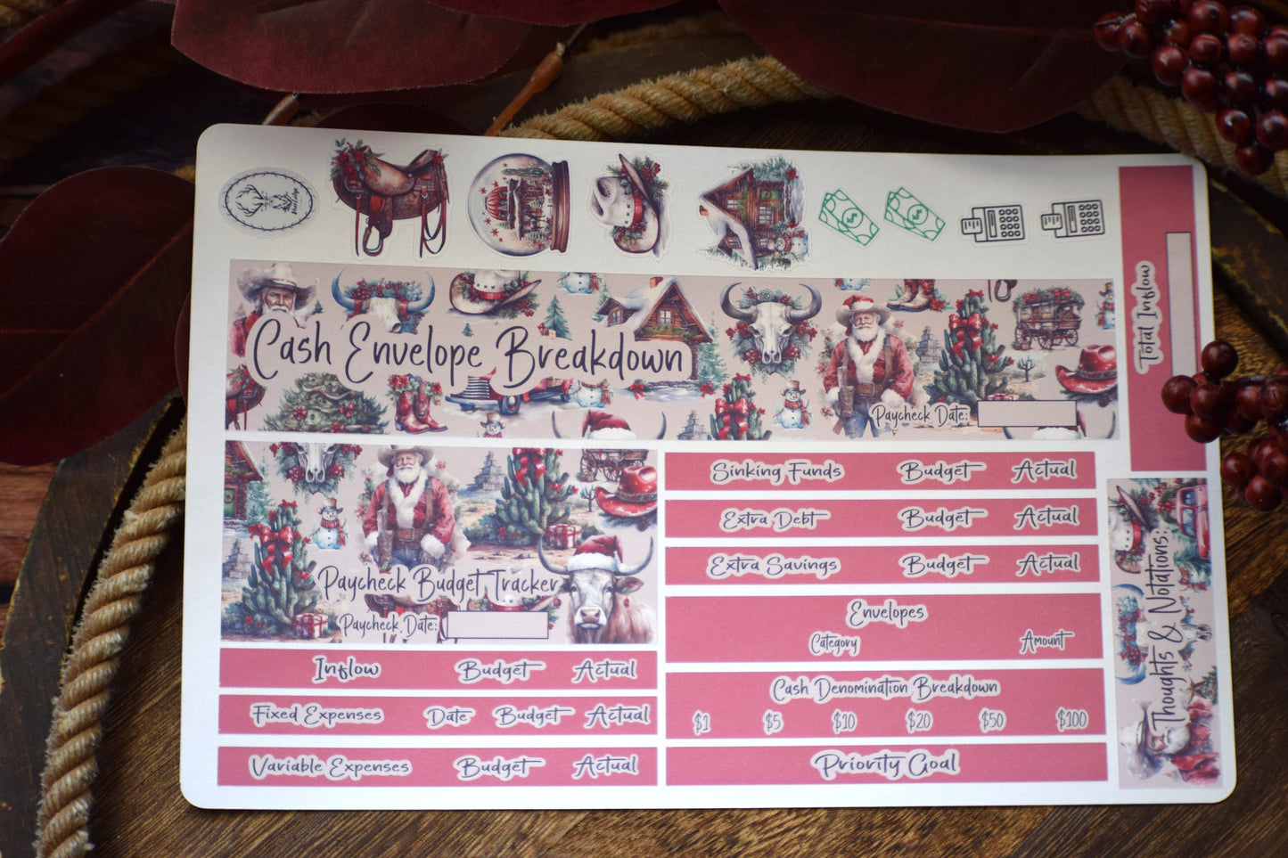TBM BBP Workbook Sticker Kit, Western Christmas