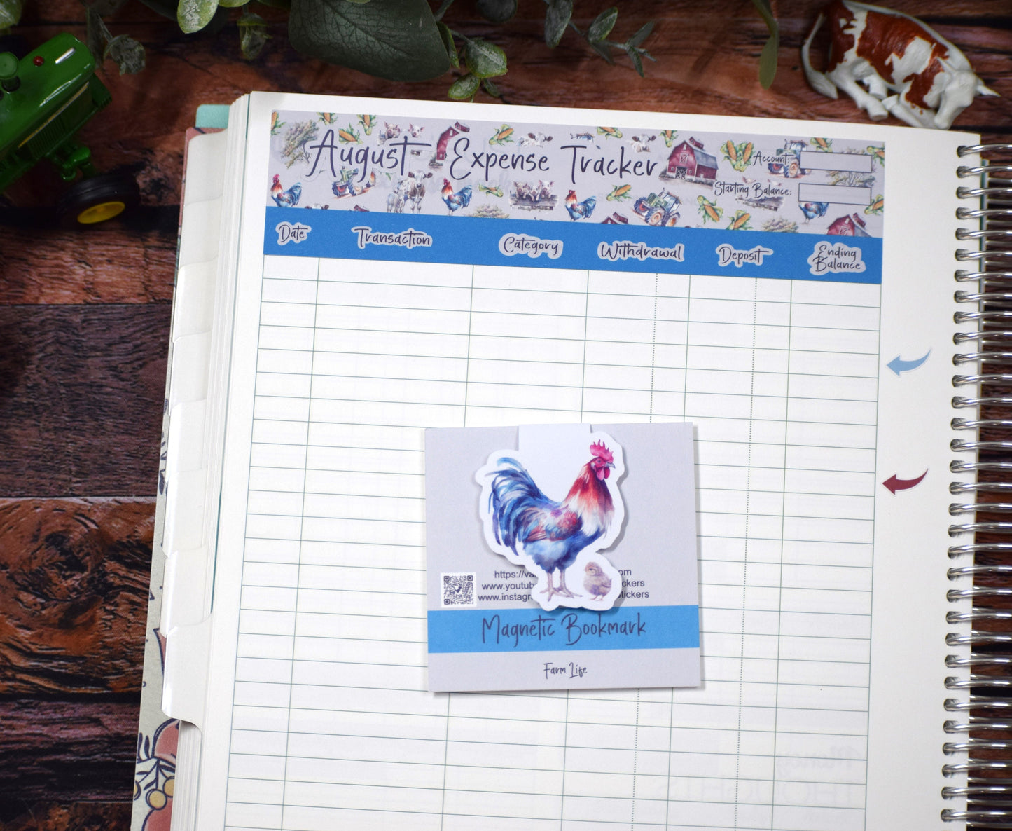Magnetic Bookmarks, Farm Life Theme