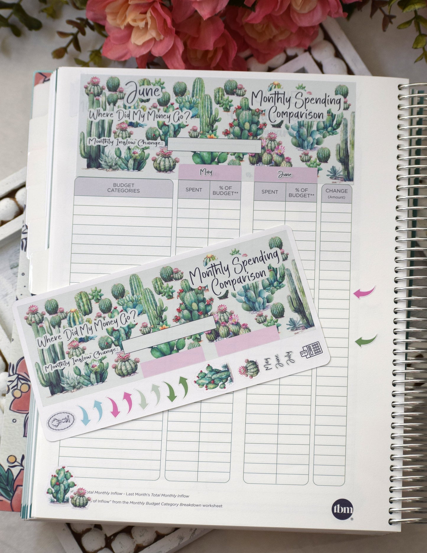 TBM BBP Workbook Sticker Kit, Cactus Galore