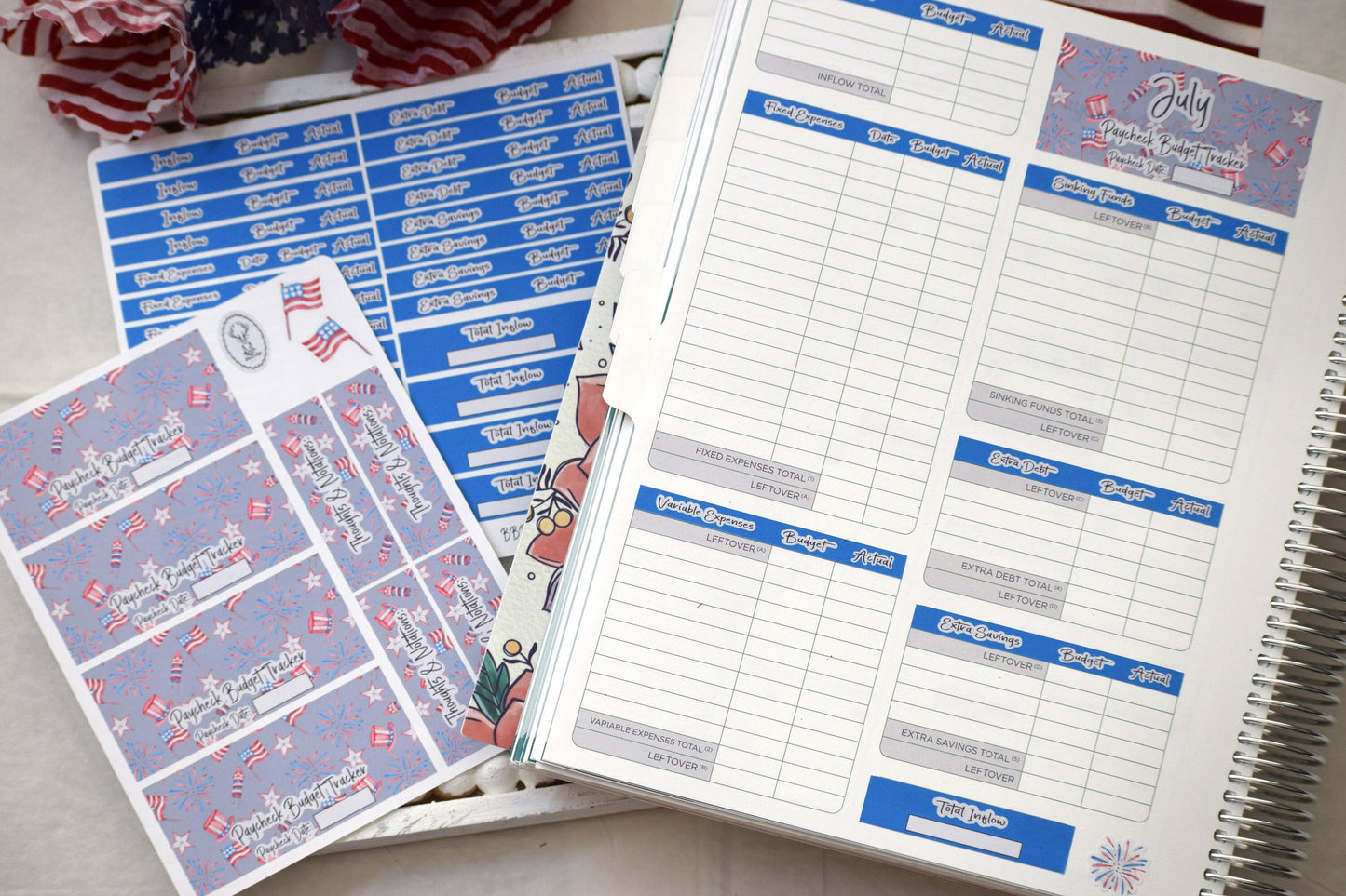 TBM BBP Workbook Sticker Kit, Red, White and Blue