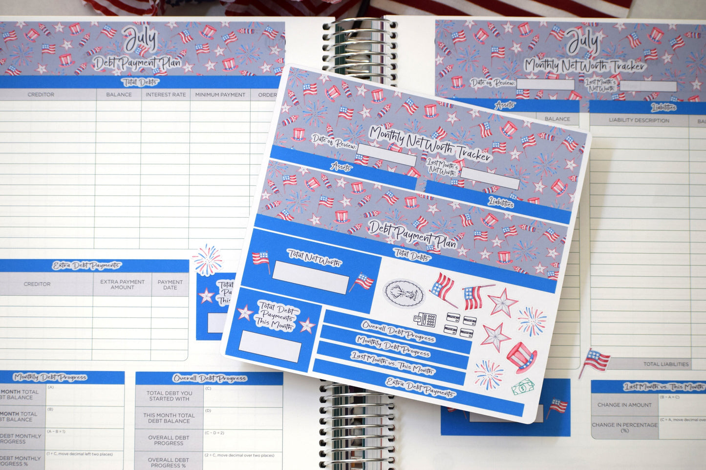 TBM BBP Workbook Sticker Kit, Red, White and Blue