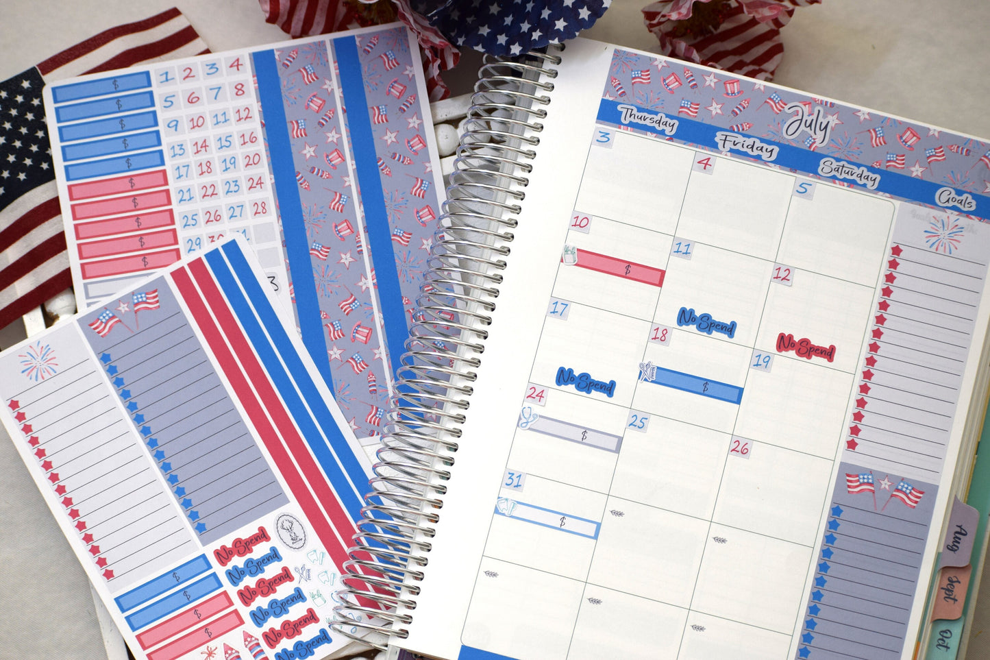 TBM BBP Workbook Sticker Kit, Red, White and Blue