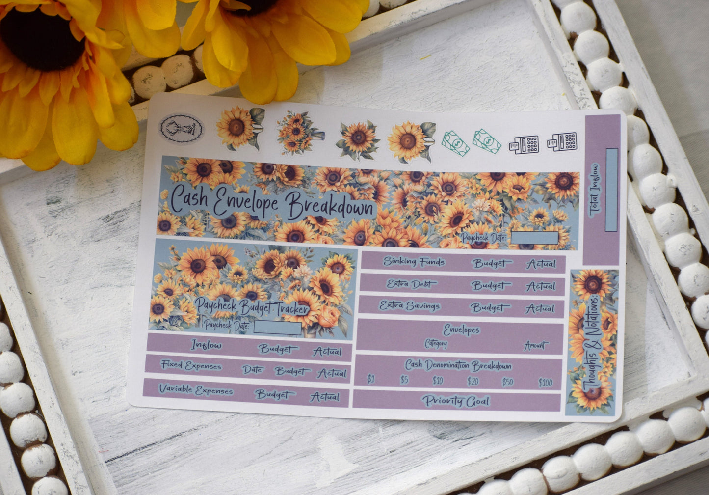 TBM BBP Workbook Sticker Kit, Sunflower Sunshine