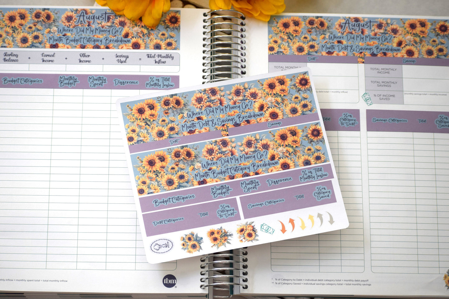 TBM BBP Workbook Sticker Kit, Sunflower Sunshine