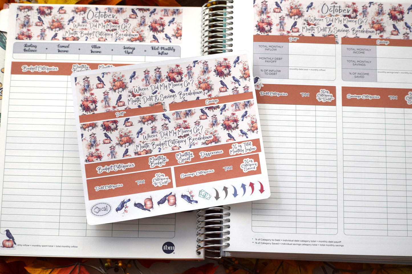 TBM BBP Workbook Sticker Kit, Pumpkins and Crows