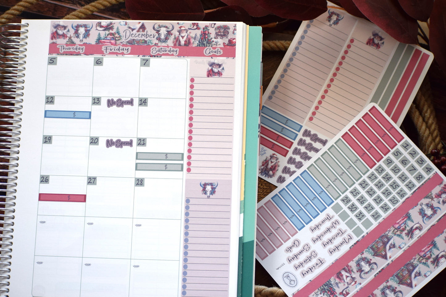 TBM BBP Workbook Sticker Kit, Western Christmas