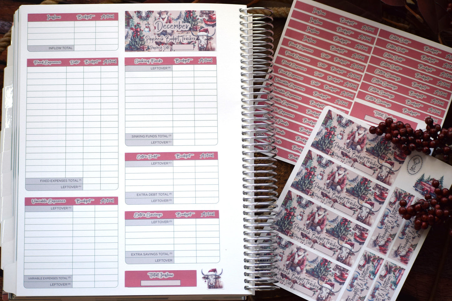 TBM BBP Workbook Sticker Kit, Western Christmas