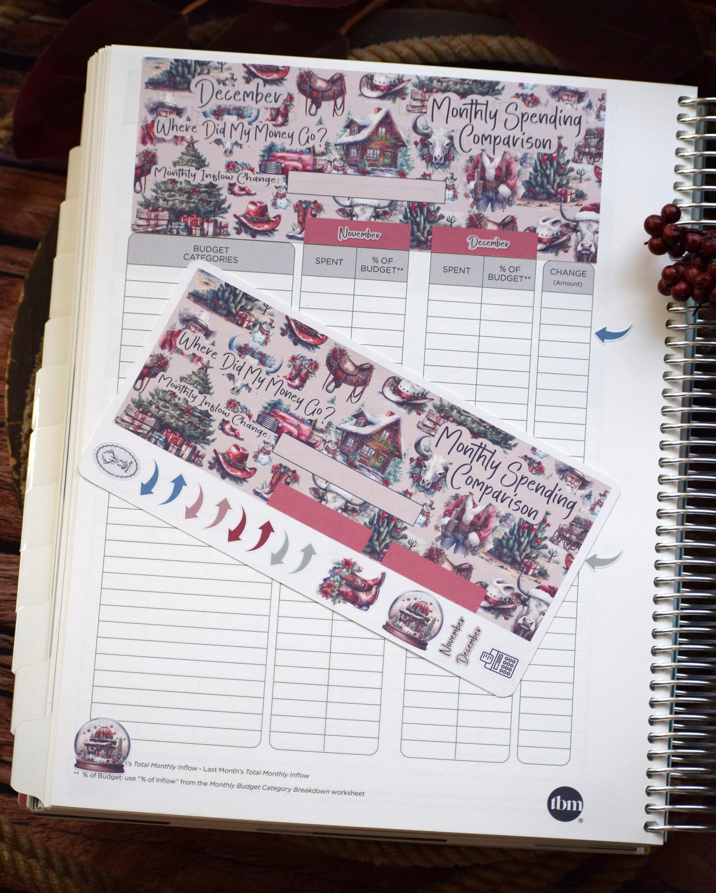 TBM BBP Workbook Sticker Kit, Western Christmas