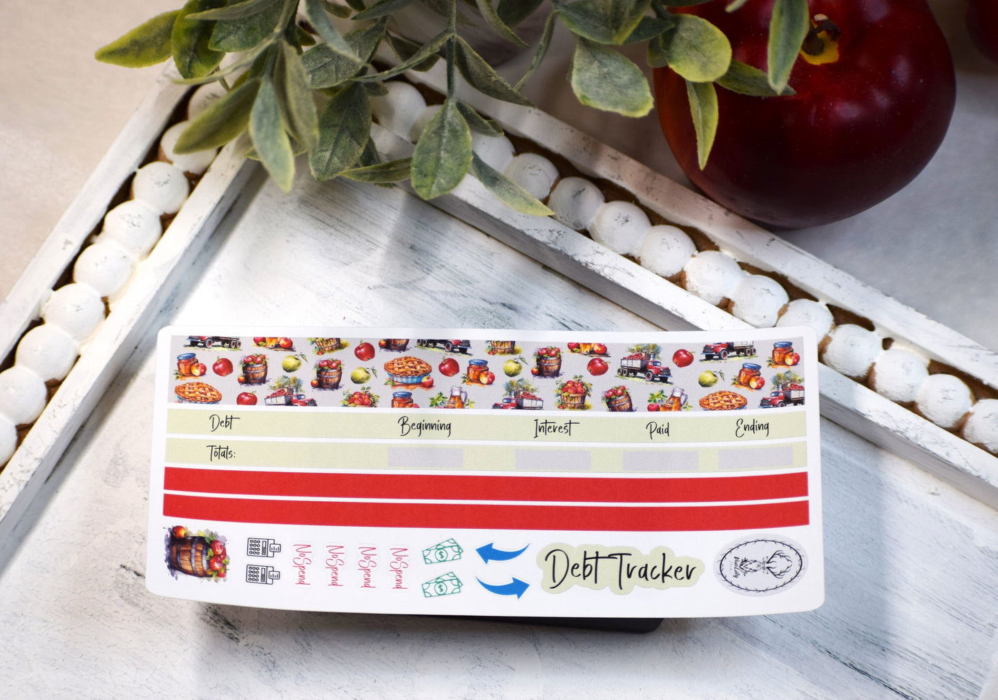 Budget Sticker Kit, Apple Picking