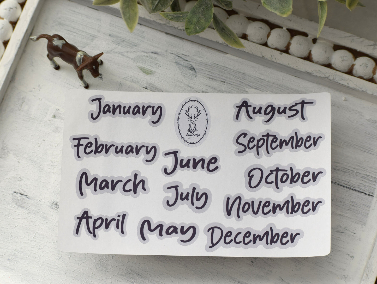 Monthly Header Planner Sticker Sheet for Erin Condren| TBM Live Rich Planners Farm Life