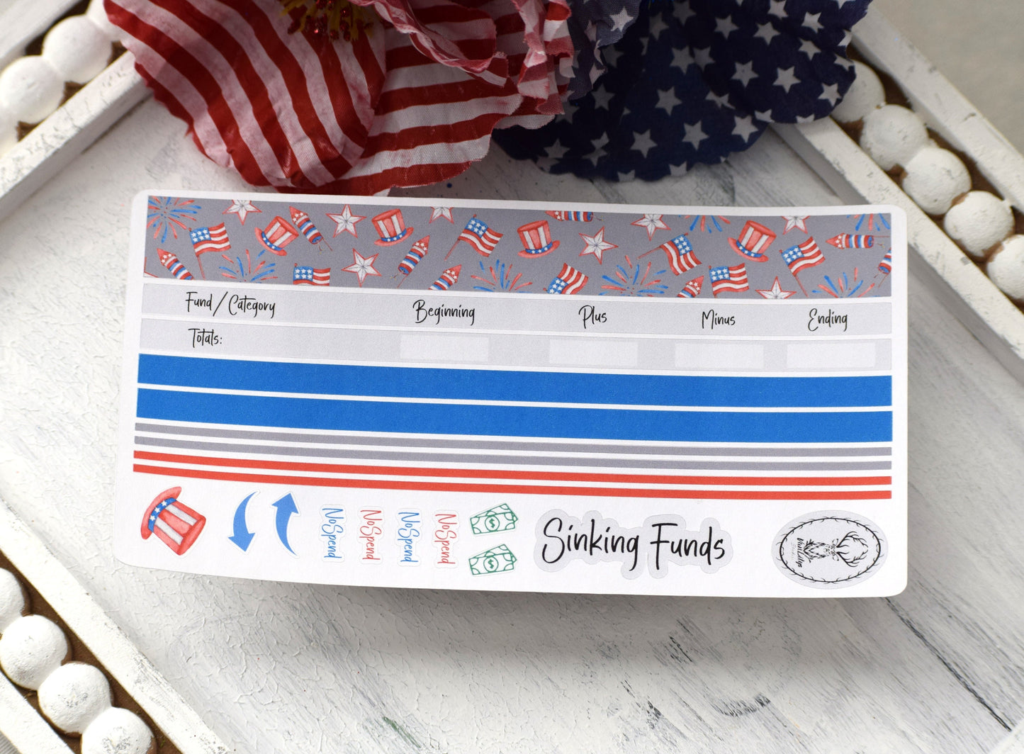 Budget Sticker Kit, Red, White and Blue