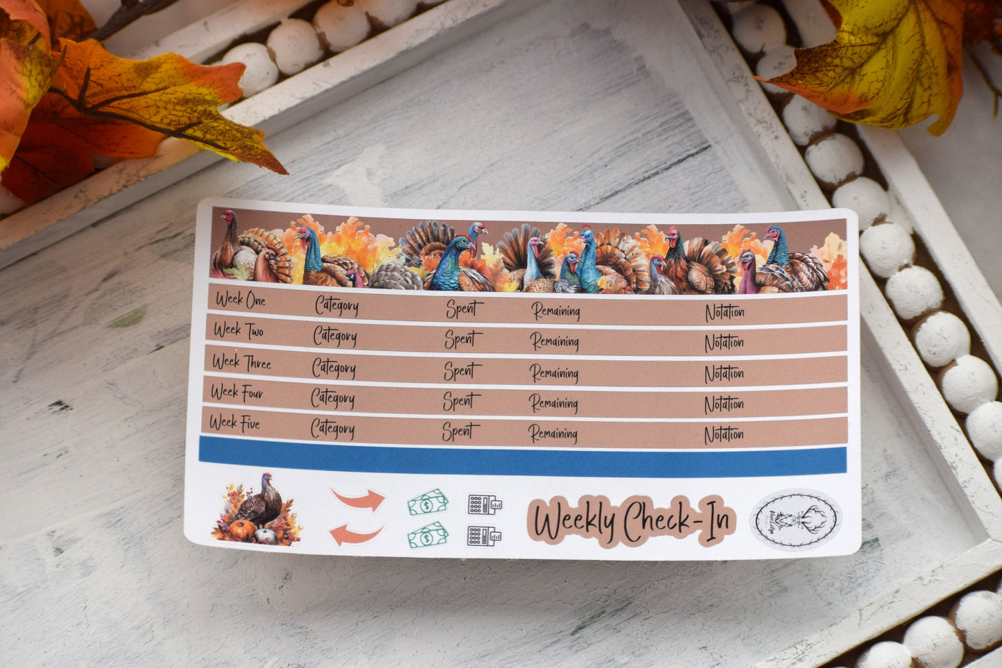 Budget Sticker Kit, Turkeys!