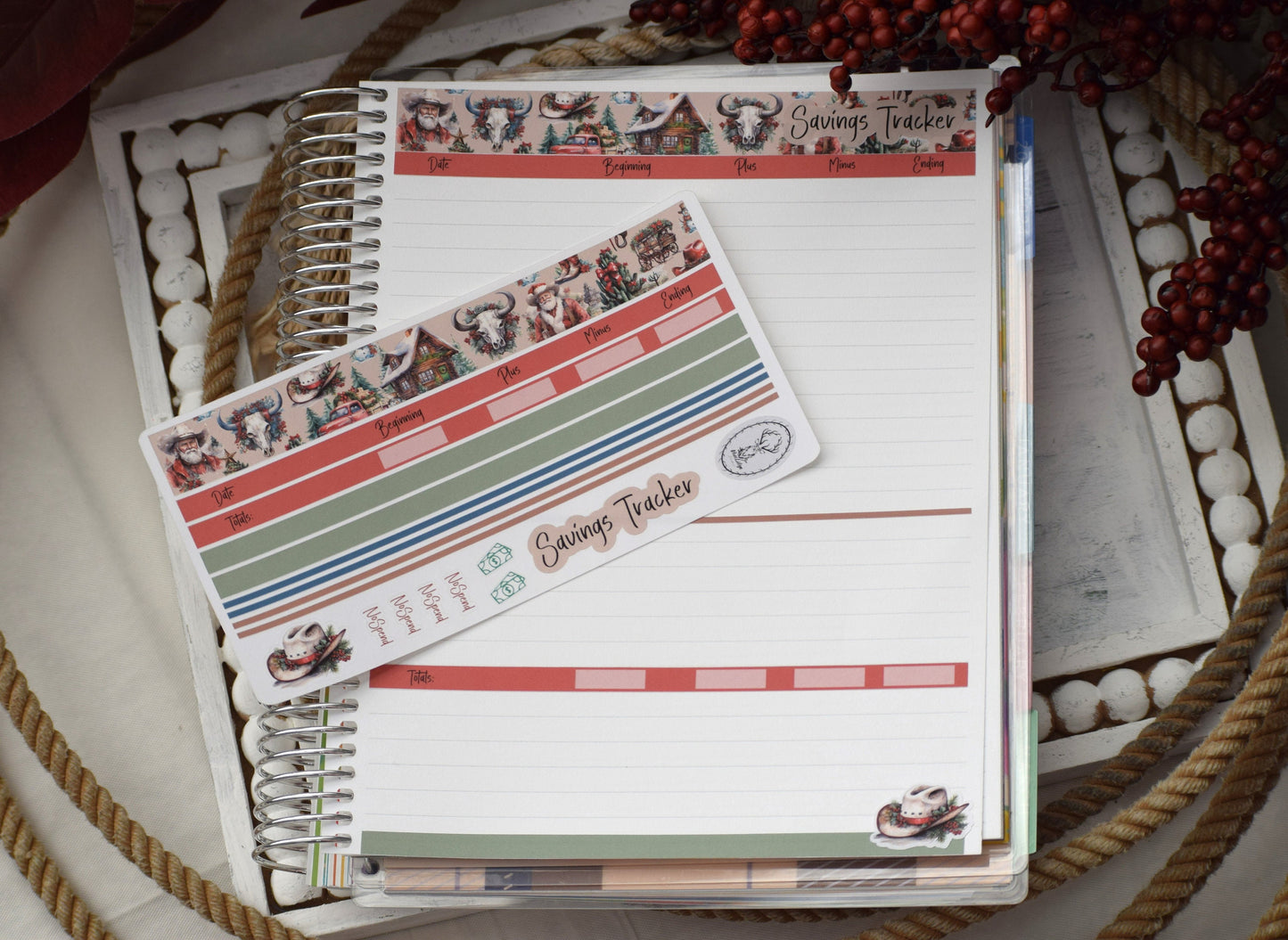 Budget Sticker Kit, Western Christmas