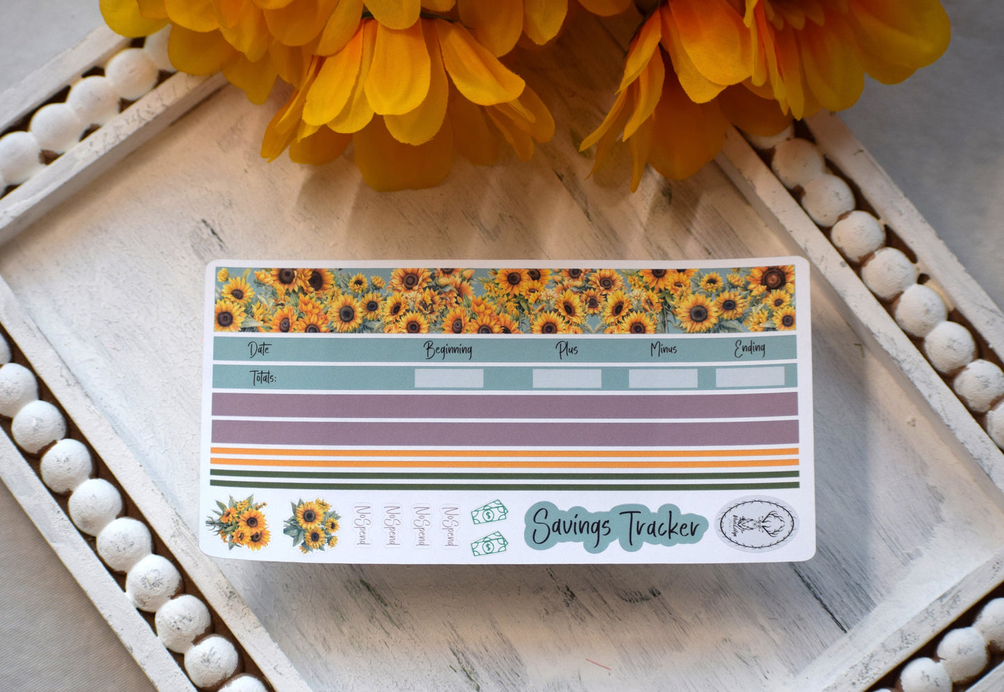 Budget Sticker Kit, Sunflowers