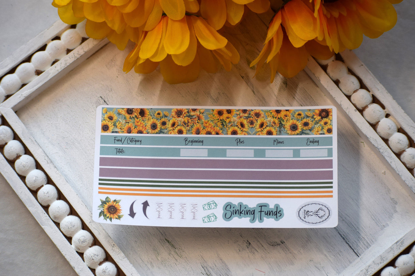 Budget Sticker Kit, Sunflowers