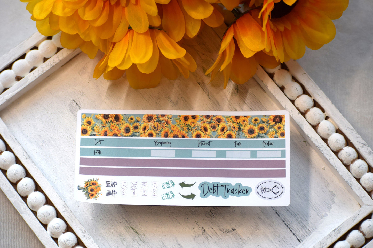 Budget Sticker Kit, Sunflowers