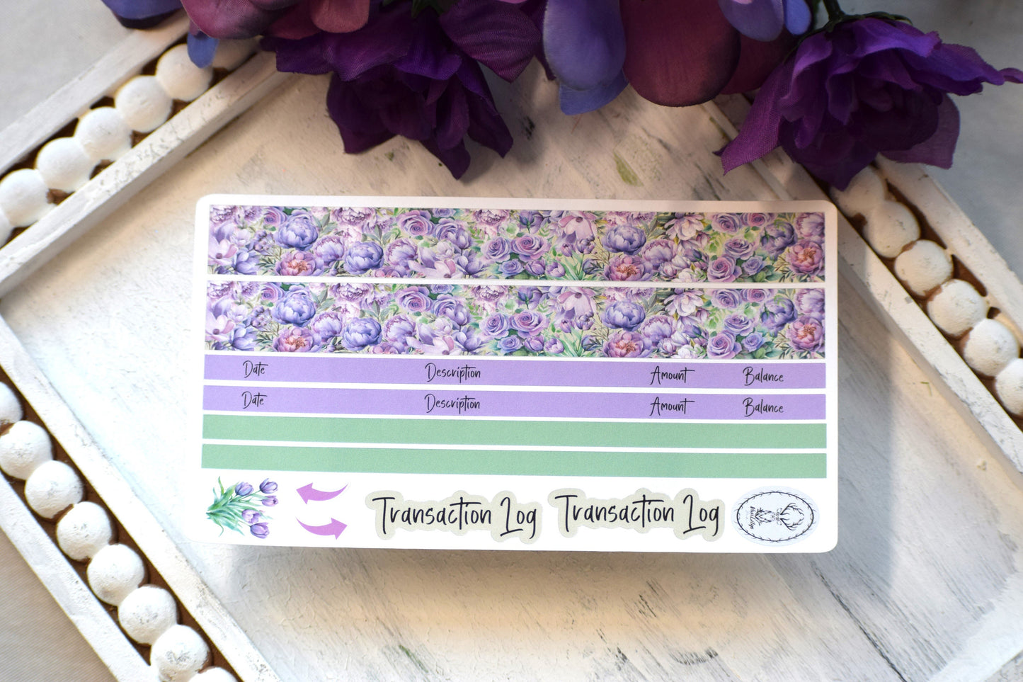 Budget Sticker Kit, Purple Blooms