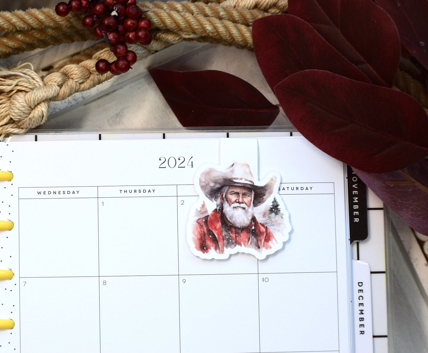 Magnetic Bookmarks, Western Rustic Christmas