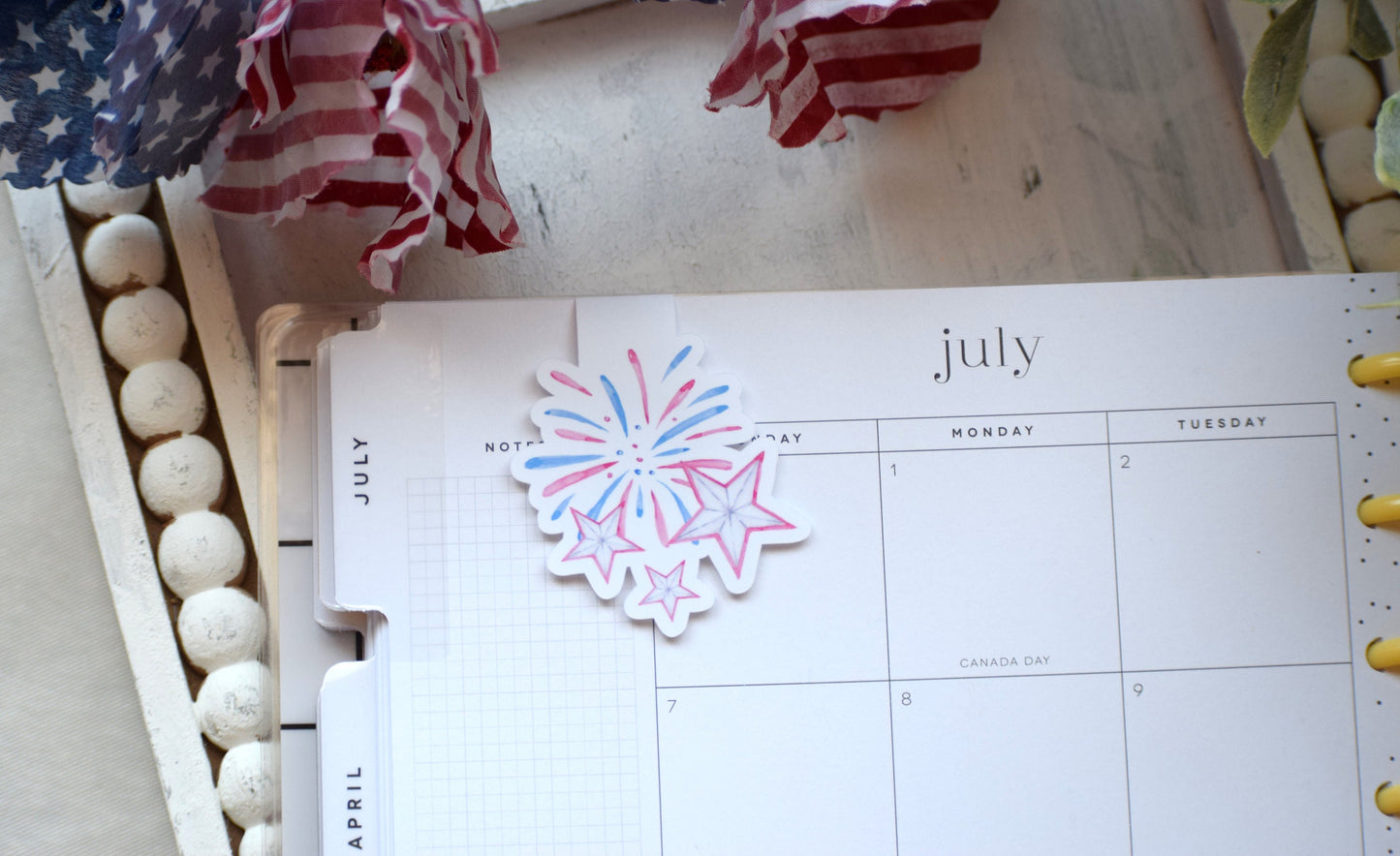 Magnetic Bookmarks, Red, White and Blue