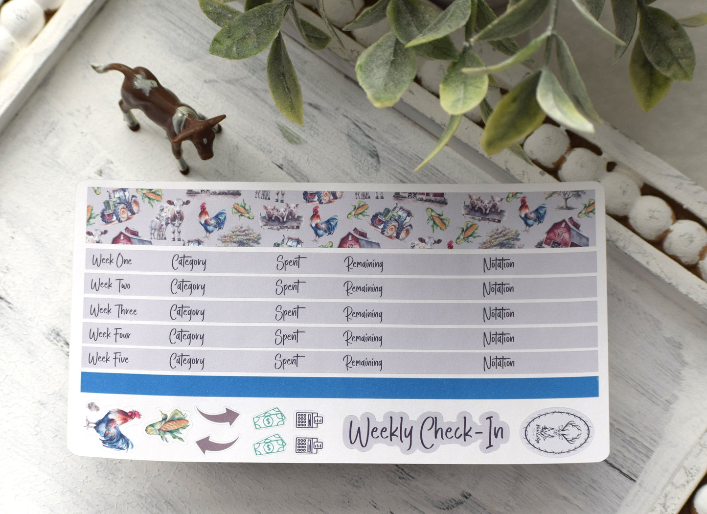Budget Sticker Kit, Farm Life