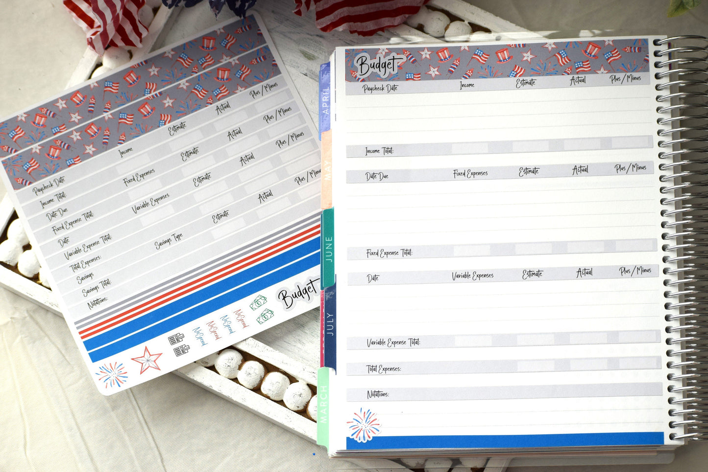 Budget Sticker Kit, Red, White and Blue
