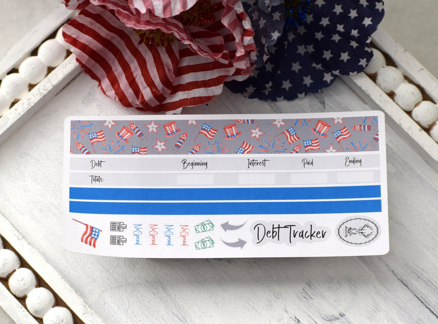 Budget Sticker Kit, Red, White and Blue