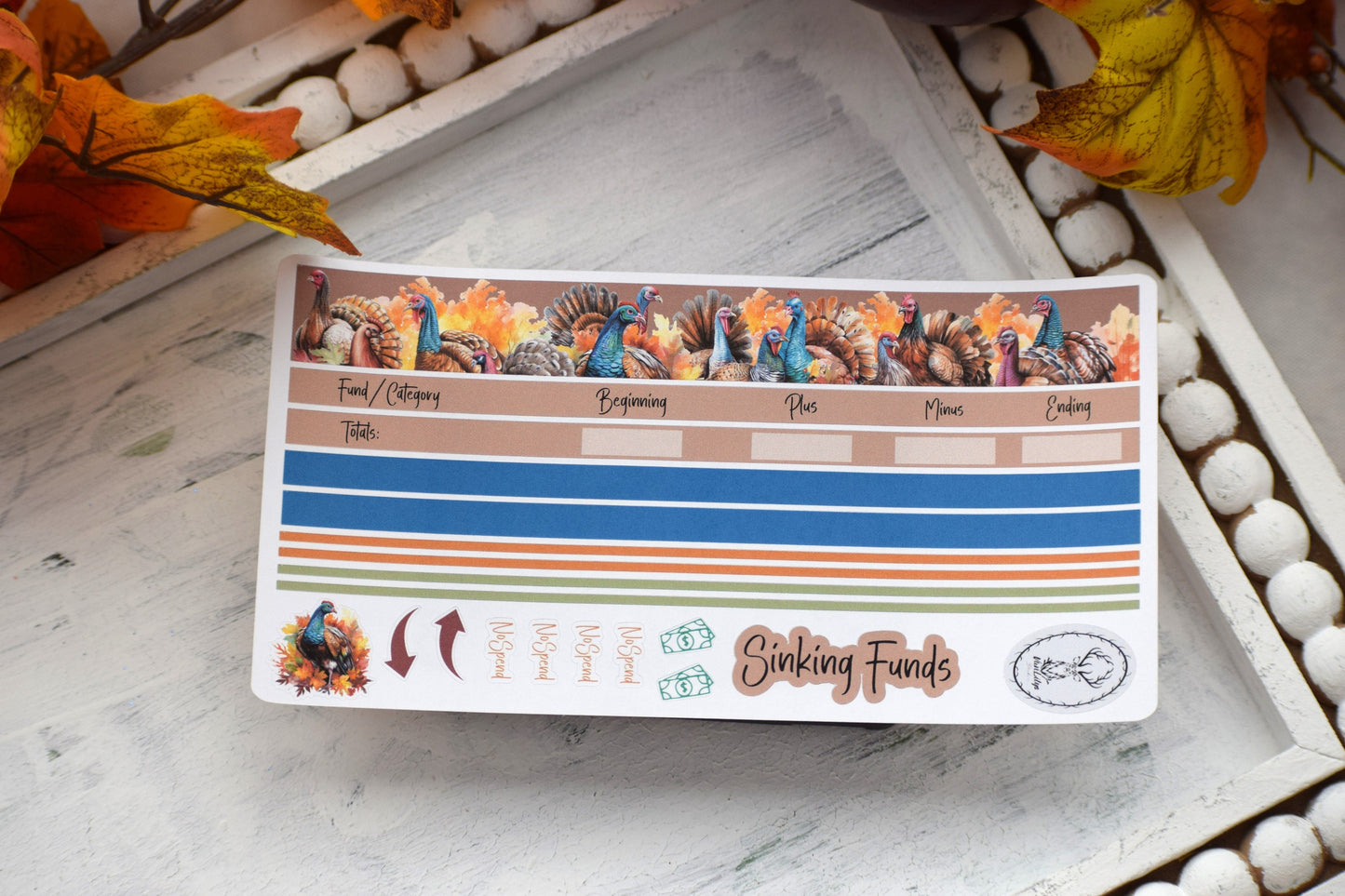 Budget Sticker Kit, Turkeys!